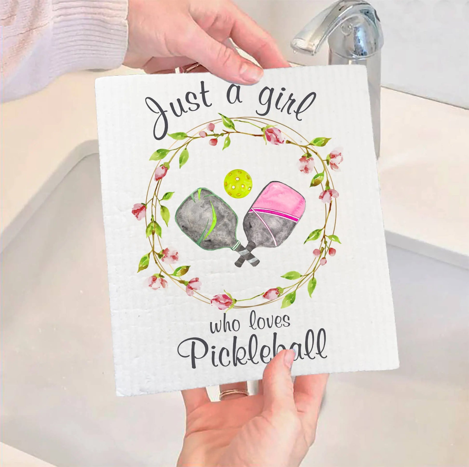 Just a Girl Who loves Pickleball Swedish Dish Cloth - Browns Kitchen