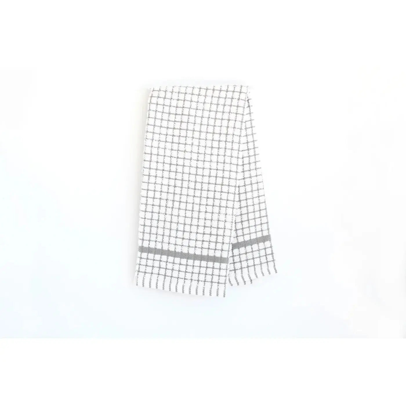KAF Home Absorbent Terry Kitchen Dish Towel - Gray Grid KAF Home