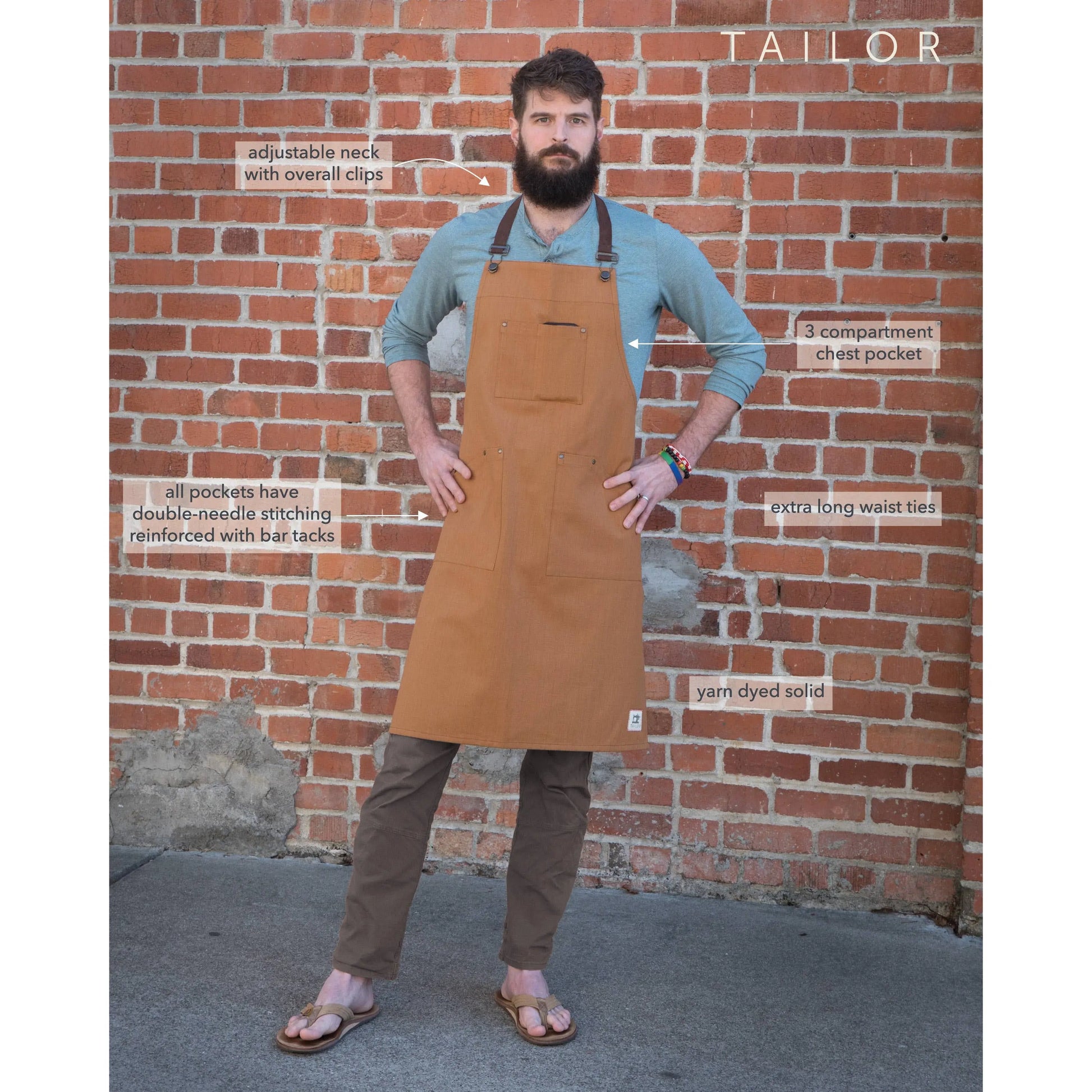 KAF Home Tailor Apron, Canvas Work - Oversized, and Multi-purpose KAF Home