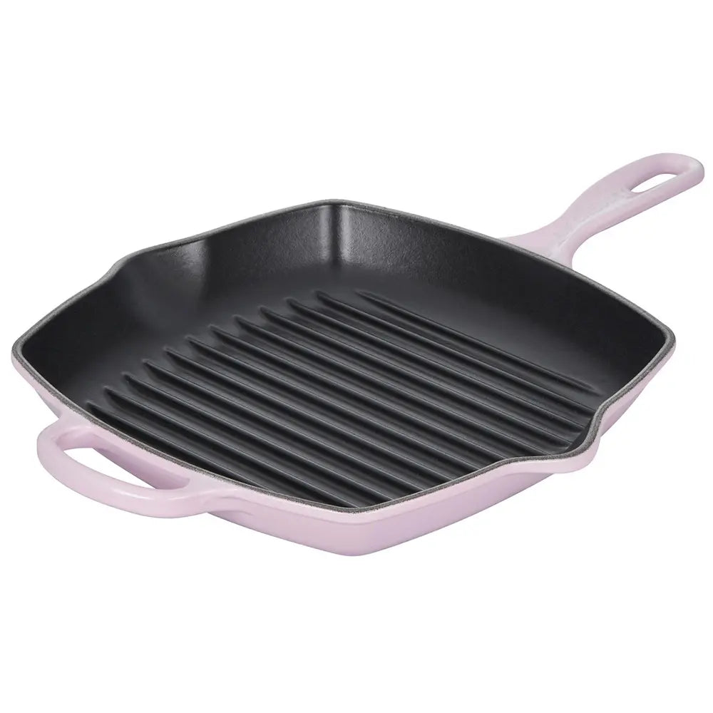 Le Creuset 10 1/4 inch Signature Square Skillet Grill - Shallot LE CREUSET