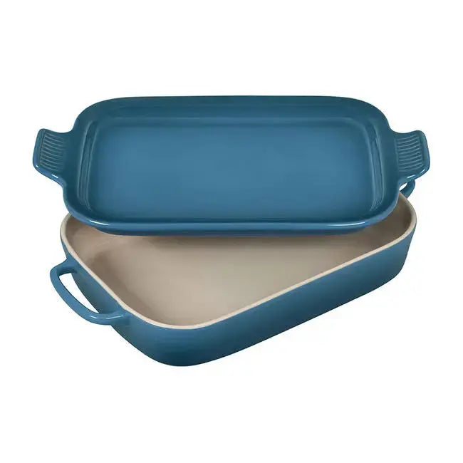 Le Creuset Rectangular Dish with Platter Lid - Deep Teal LE CREUSET