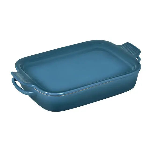 Le Creuset Rectangular Dish with Platter Lid - Deep Teal LE CREUSET