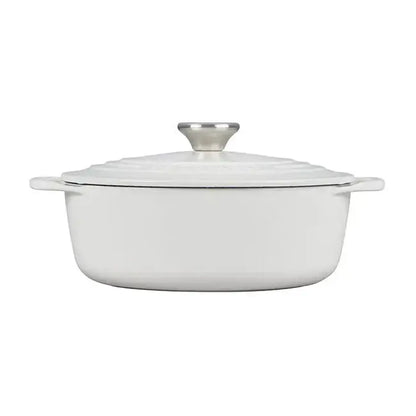 Le Creuset Shallow Round Dutch Oven - White LE CREUSET