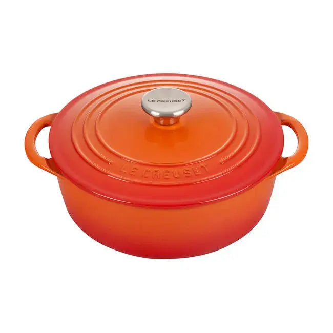 Le Creuset Shallow Round 2 3/4 Dutch Oven - Flame LE CREUSET