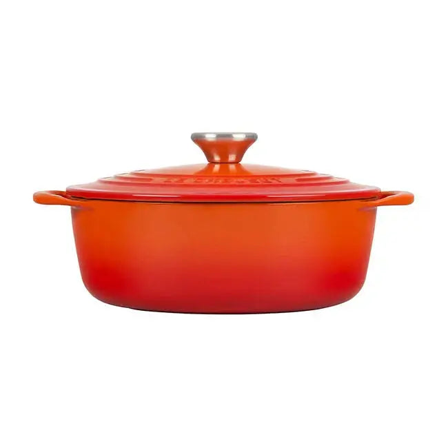 Le Creuset Shallow Round 2 3/4 Dutch Oven - Flame LE CREUSET