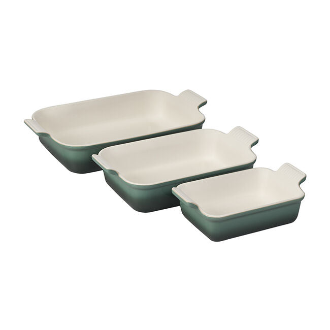 Le Creuset Heritage Set of 3 Rectangular Dishes - Browns Kitchen