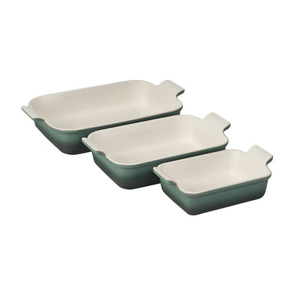 Le Creuset Heritage Set of 3 Rectangular Dishes - Browns Kitchen