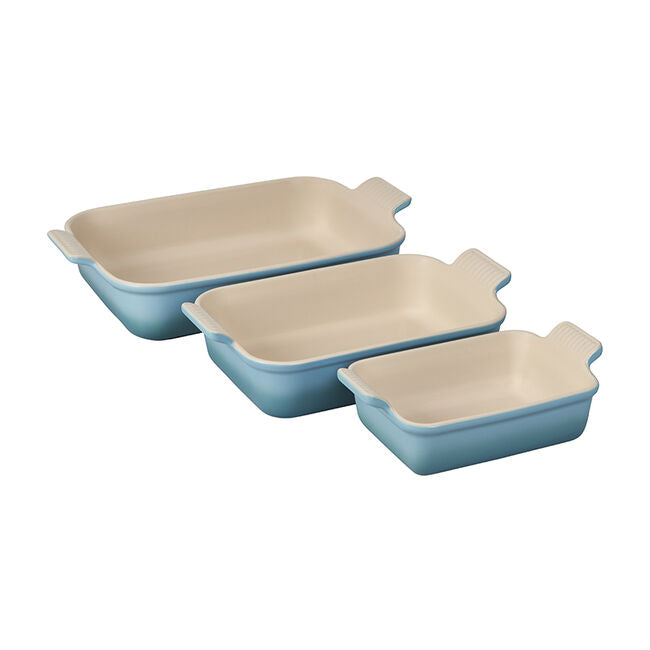 Le Creuset Heritage Set of 3 Rectangular Dishes - Browns Kitchen