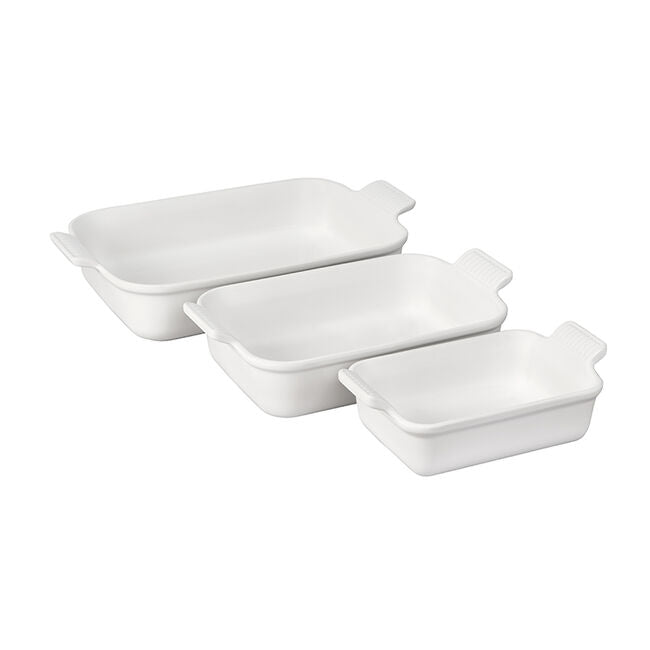 Le Creuset Heritage Set of 3 Rectangular Dishes - Browns Kitchen
