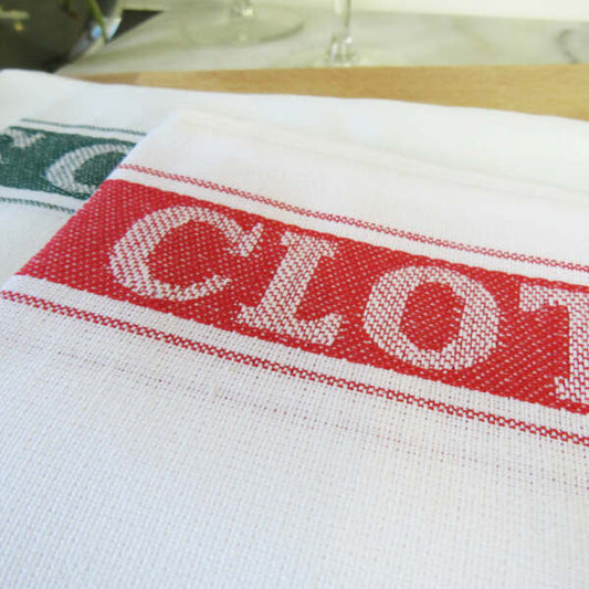 Linen Union Glass Cloth Red