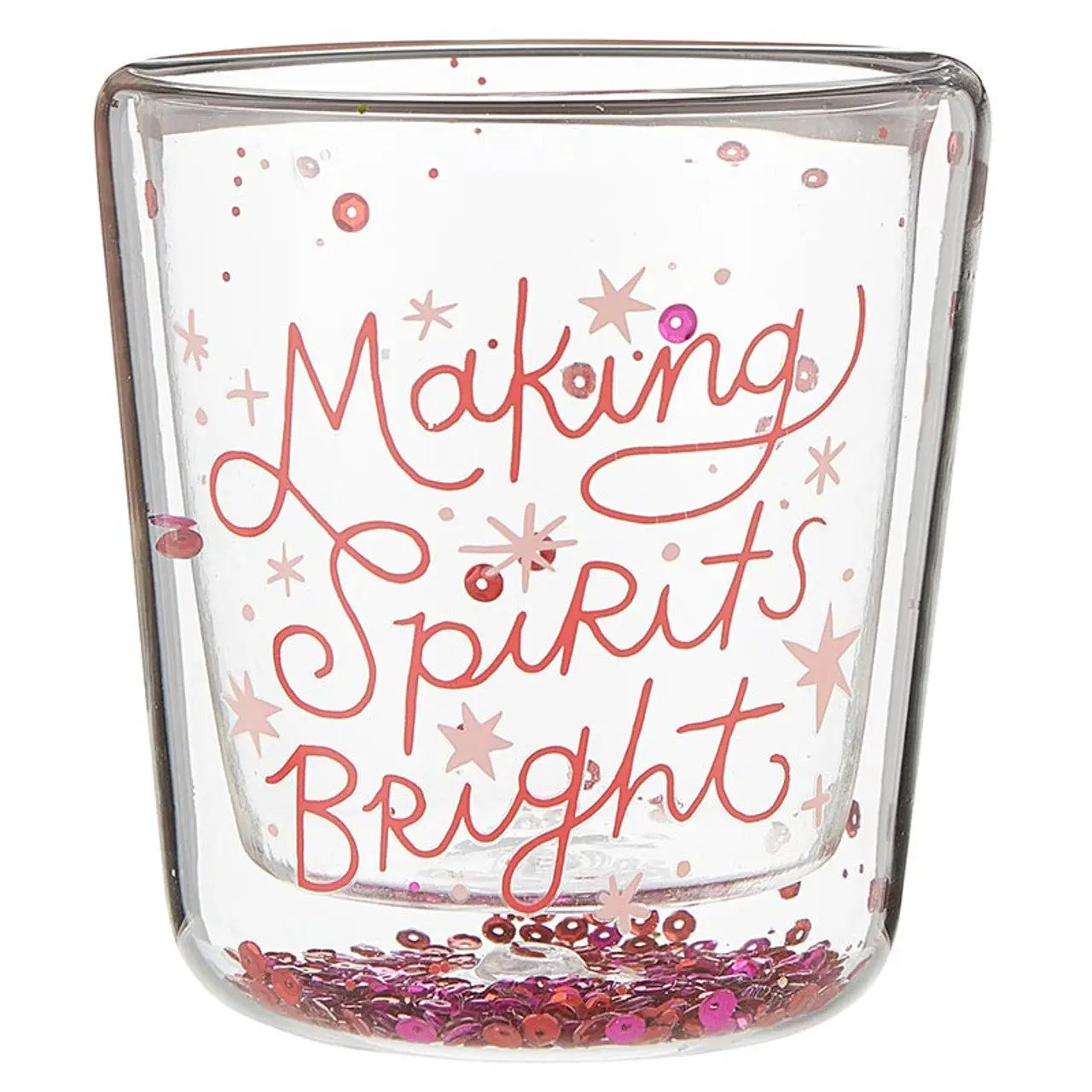 Making Spirits Bright Double Wall Double Old Fashioned Glass  Browns Kitchen