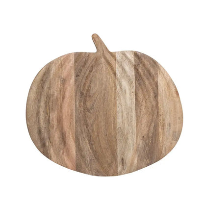 Mango Wood Pumpkin Shaped Cheese/Serving Board, Natural Cutting Boards Browns Kitchen