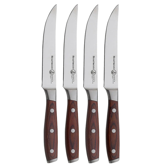 Messermeister 4 Pc Pakkawood Steak Knife Set Cutlery Browns Kitchen