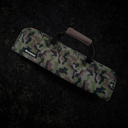 Messermeister Camouflage Knife Roll 5 Pocket Knife Blocks & Holders Browns Kitchen