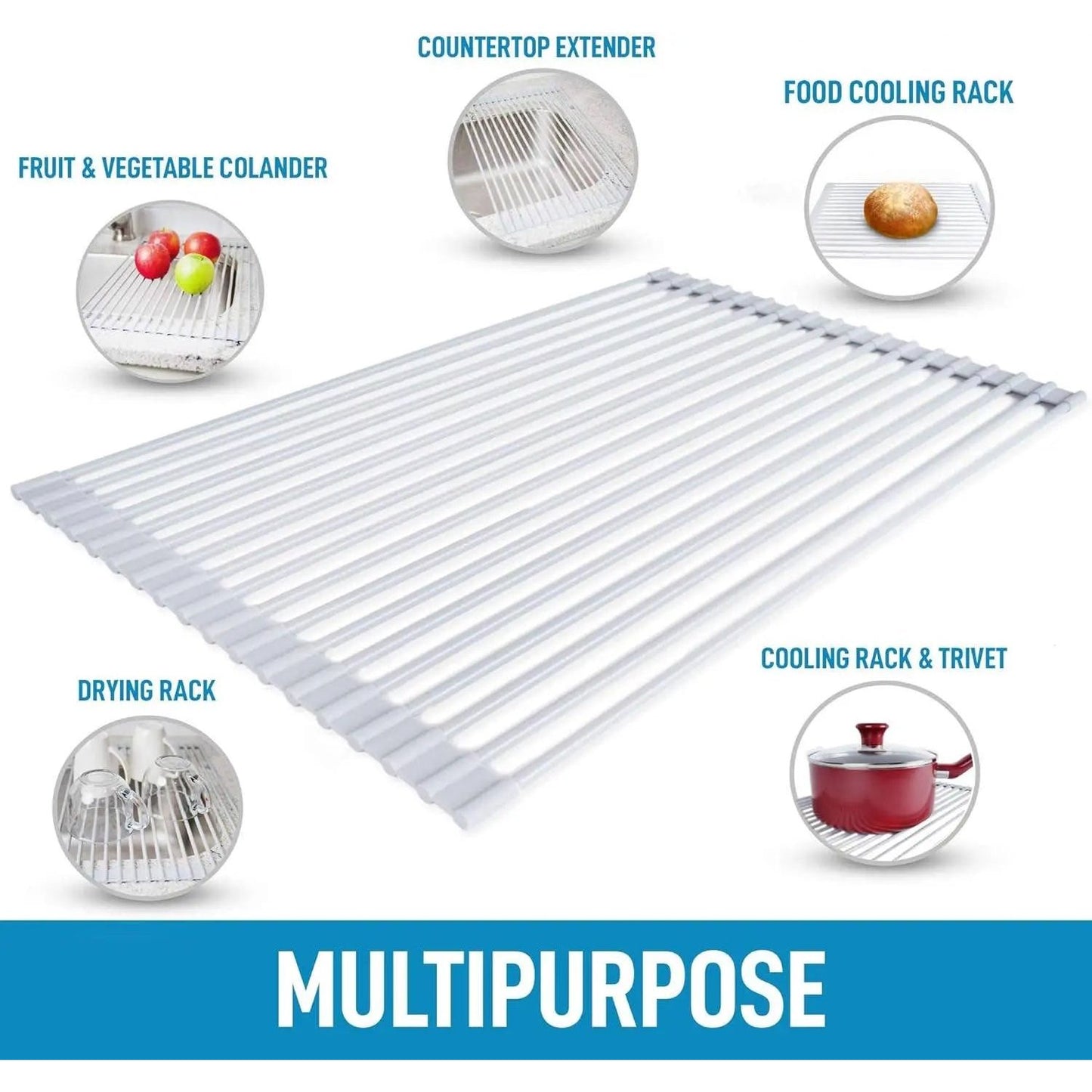 Multipurpose Roll Up Sink Drying Rack & Trivet Cooks Tools Browns Kitchen