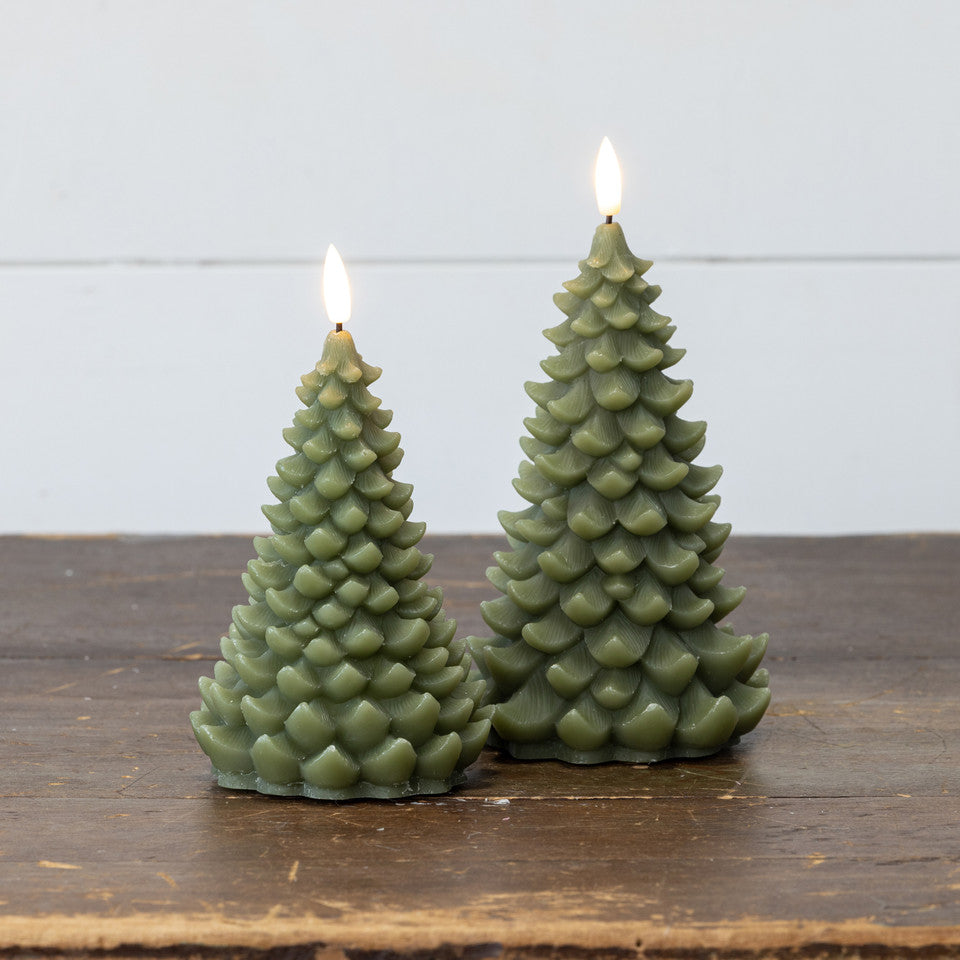 Balsam Tree Flameless Candle, 7"