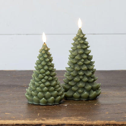 Balsam Tree Flameless Candle, 7"