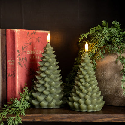 Balsam Tree Flameless Candle, 7"