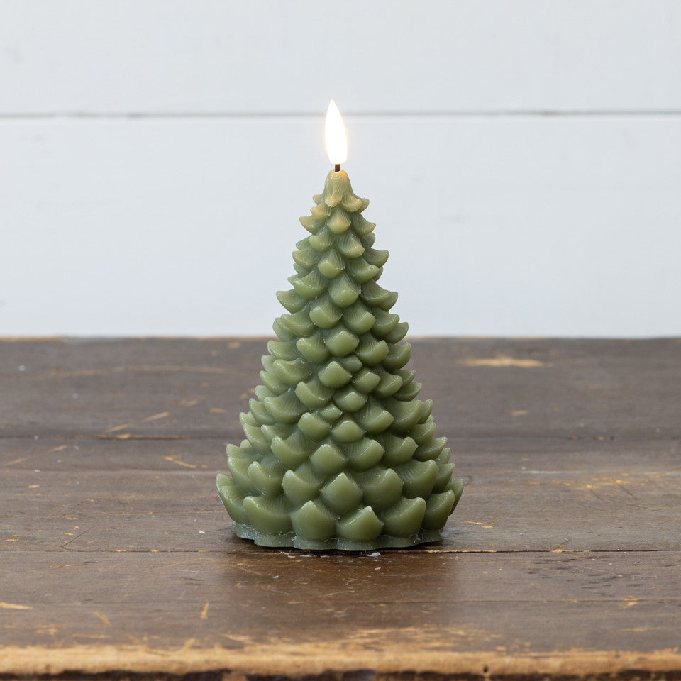 Balsam Tree Flameless Candle, 7"