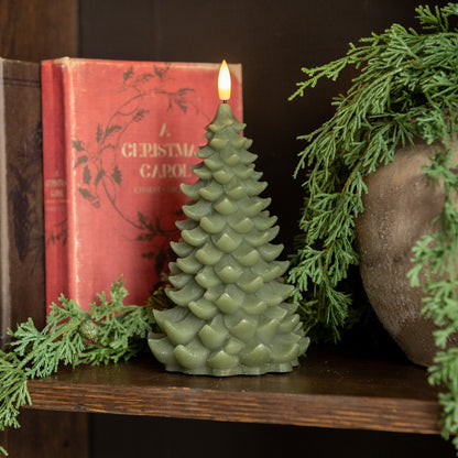 Balsam Tree Flameless Candle, 8"