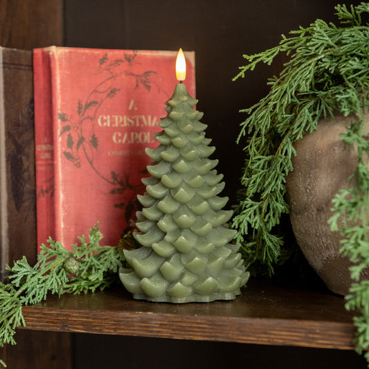 Balsam Tree Flameless Candle, 8"