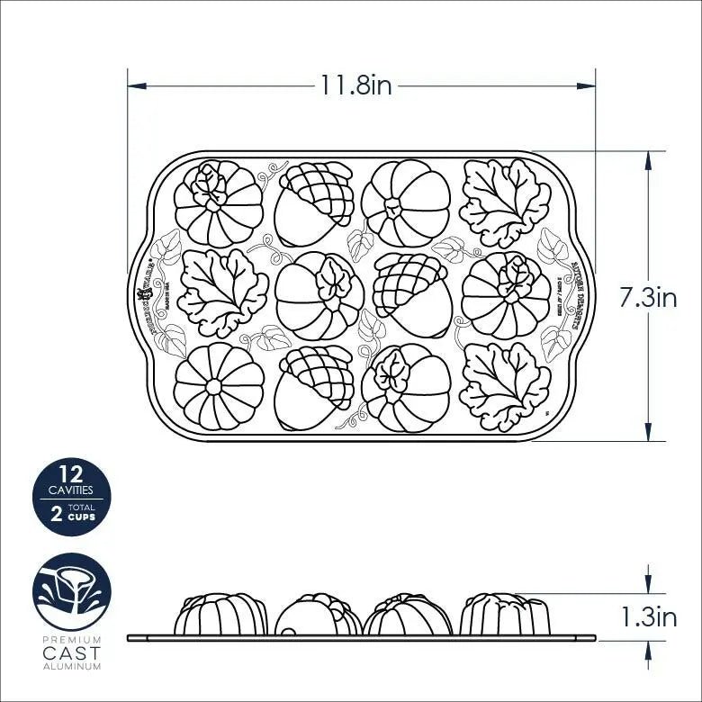 Nordic Ware Autumn Delights Cakelet Pan Nordic Ware