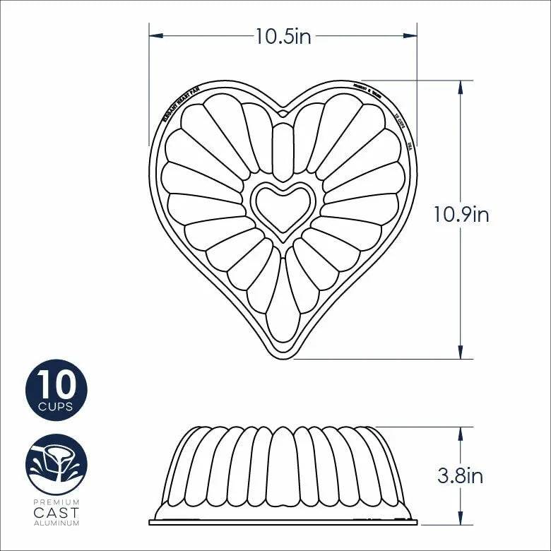 Nordic Ware Elegant Heart Bundt Nordic Ware