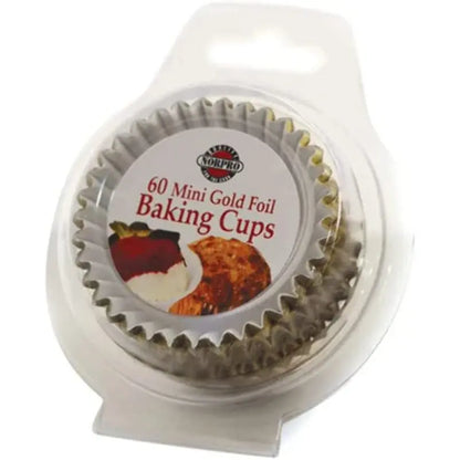 Norpro Gold Mini Baking Cups/Liners, 60-Count NORPRO