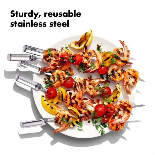 OXO 6-Piece Grilling Skewer Set Food Sticks & Skewers Browns Kitchen