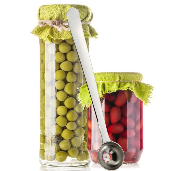 Glass Olive Jar with Spoon