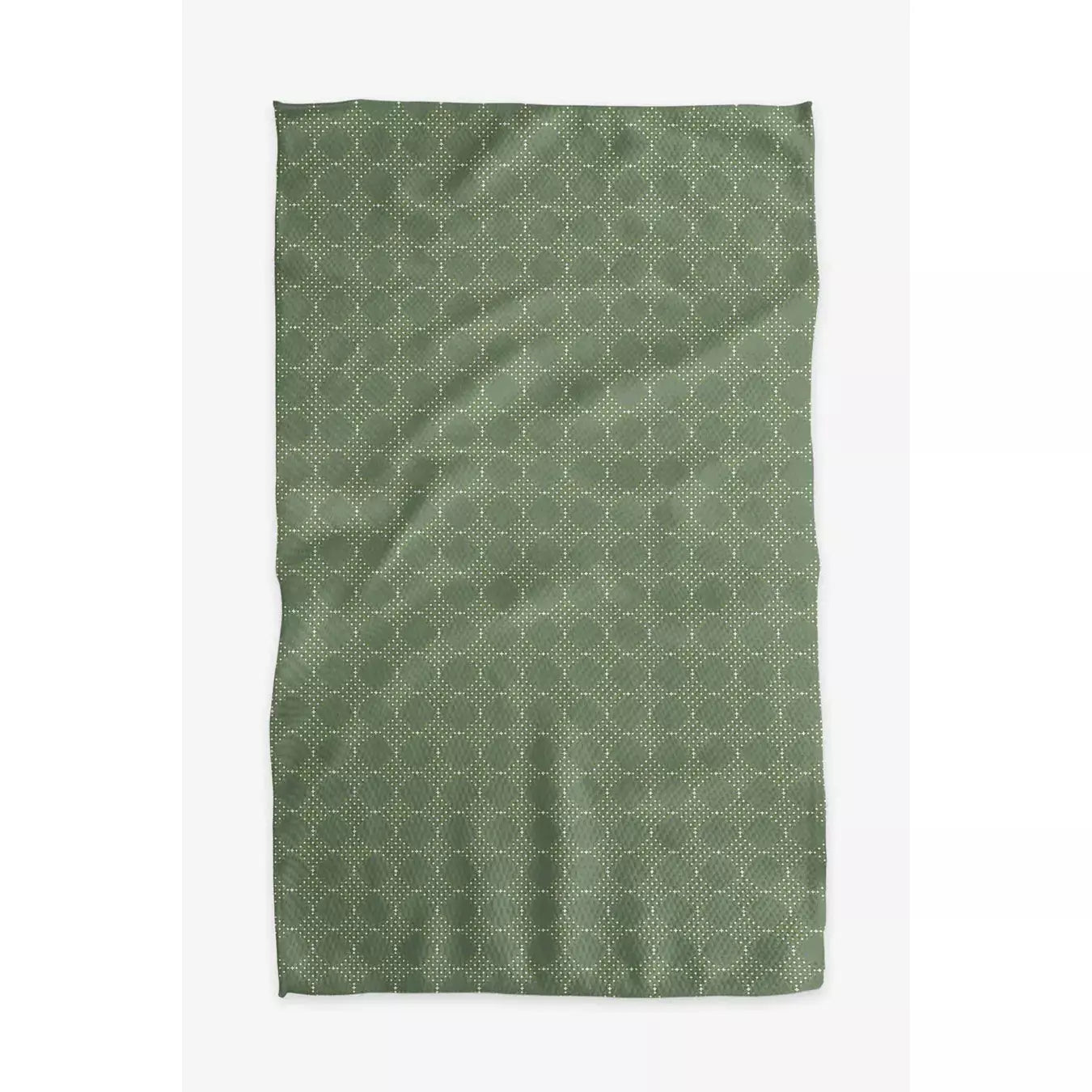 Pine Green Geometry Tea Towel Geometry