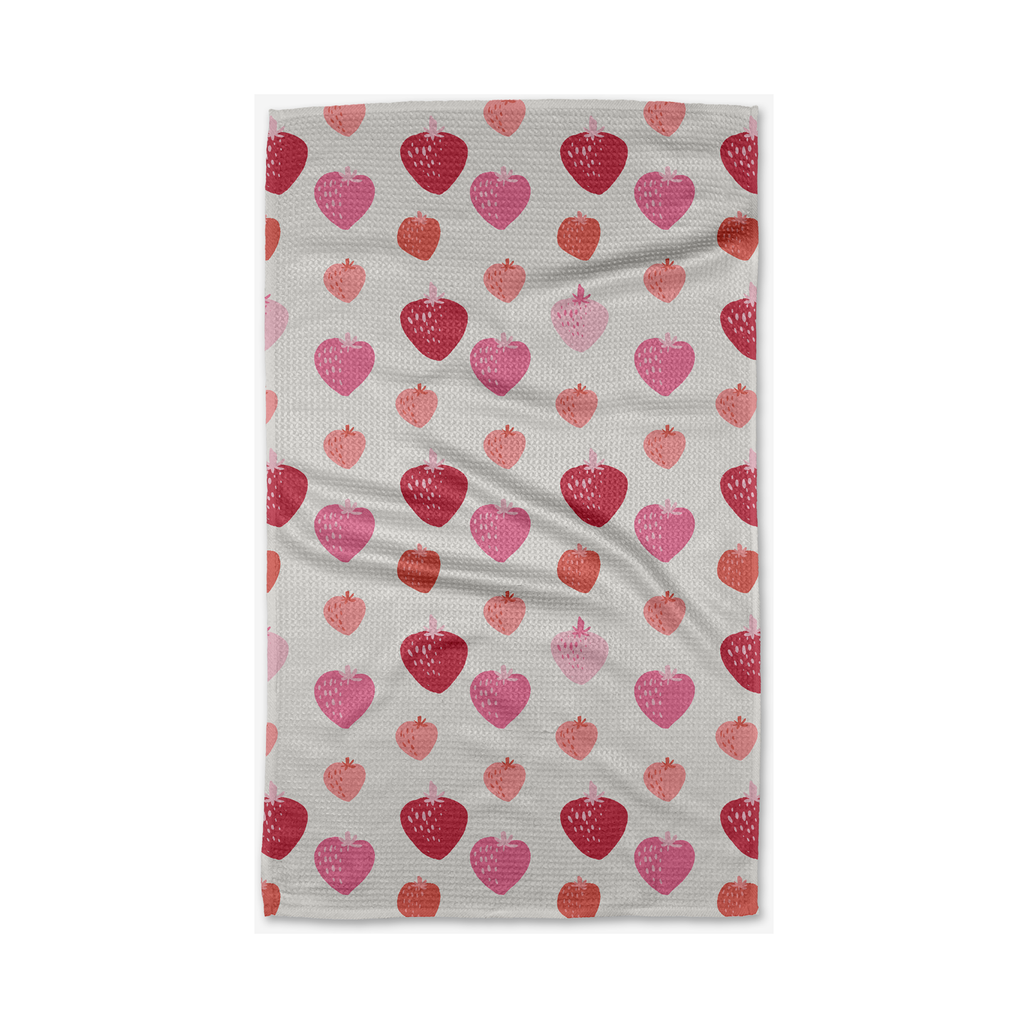 Pink Strawberries Tea Towel  Browns Kitchen