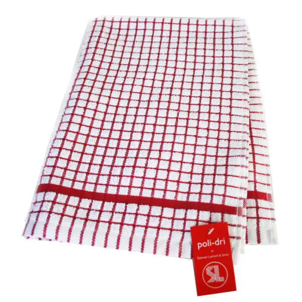Poli Dri Tea Towel Red Samuel Lamont and Sons