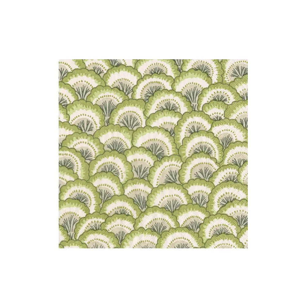 Pontchartrain Scallop Green Cocktail Napkins - 20 Per Pack Paper Napkins Browns Kitchen