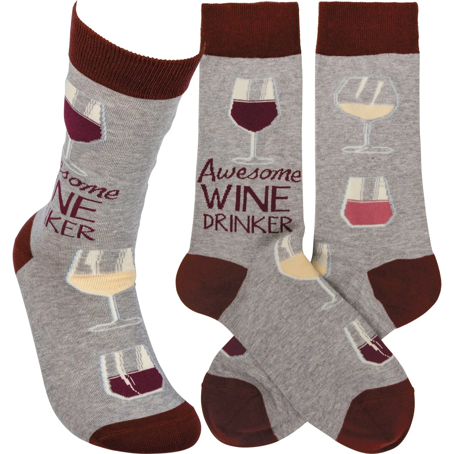 Primitives By Kathy - "Awesome Wine Drinker" Socks PRIMITIVES BY KATHY