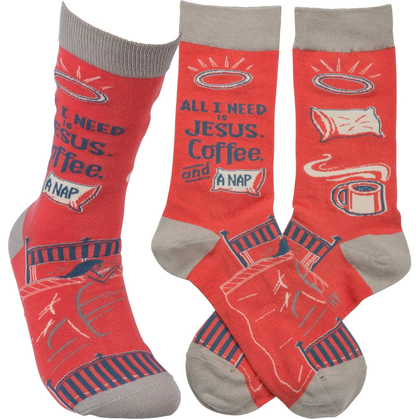 Primitives By Kathy - "Jesus, Coffee, And Naps" Socks PRIMITIVES BY KATHY