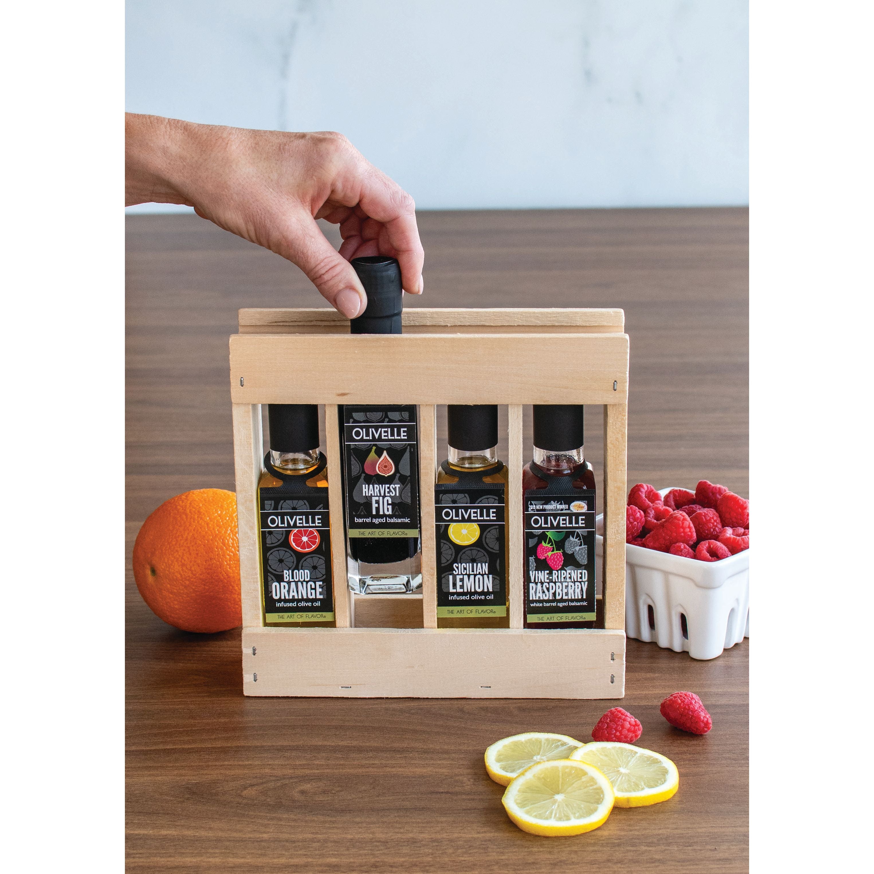 Olivelle Oil & Vinegar Sampler Gift Crate – Browns Kitchen