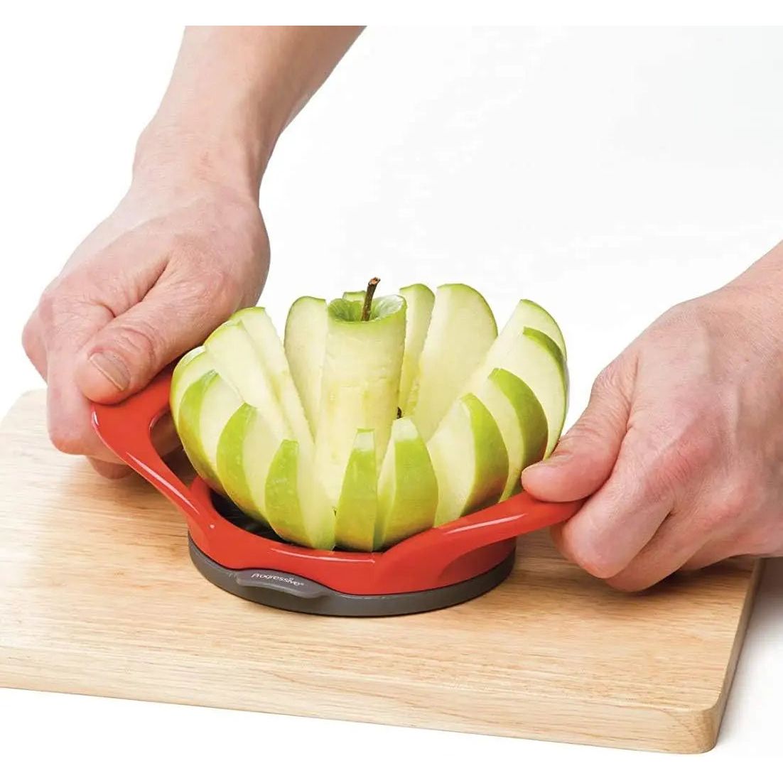 SteeL Apple Divider by OXO :: sharp, stainless steel blades to easily core  and slice with ease