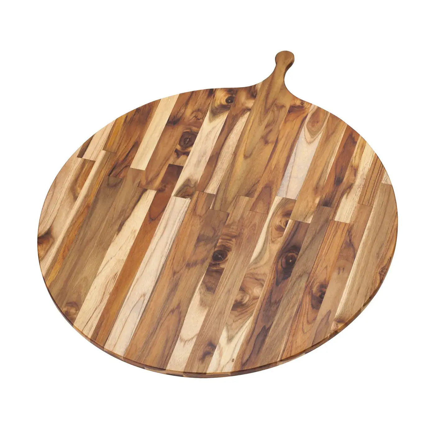 Proteak Atlas Round Serving Board with Handle 22 x 18 x 0.5 PROTEAK