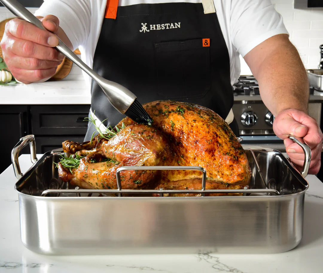 Hestan Provisions 14.5-inch Classic Clad Roaster with Rack