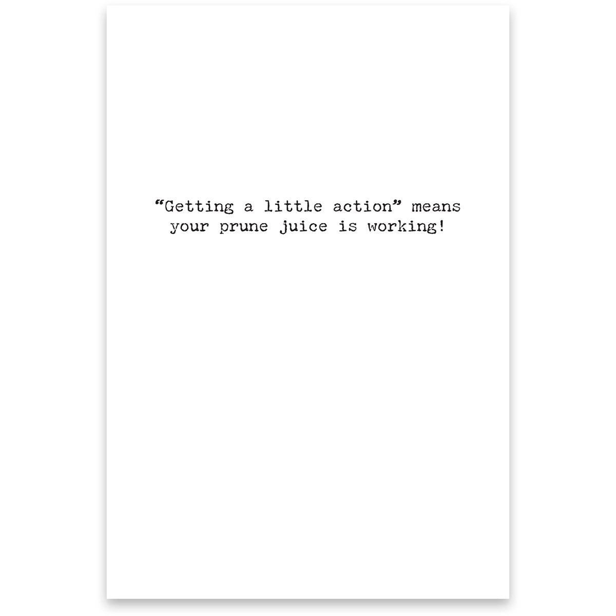 Prune Juice Greeting Card - Browns Kitchen