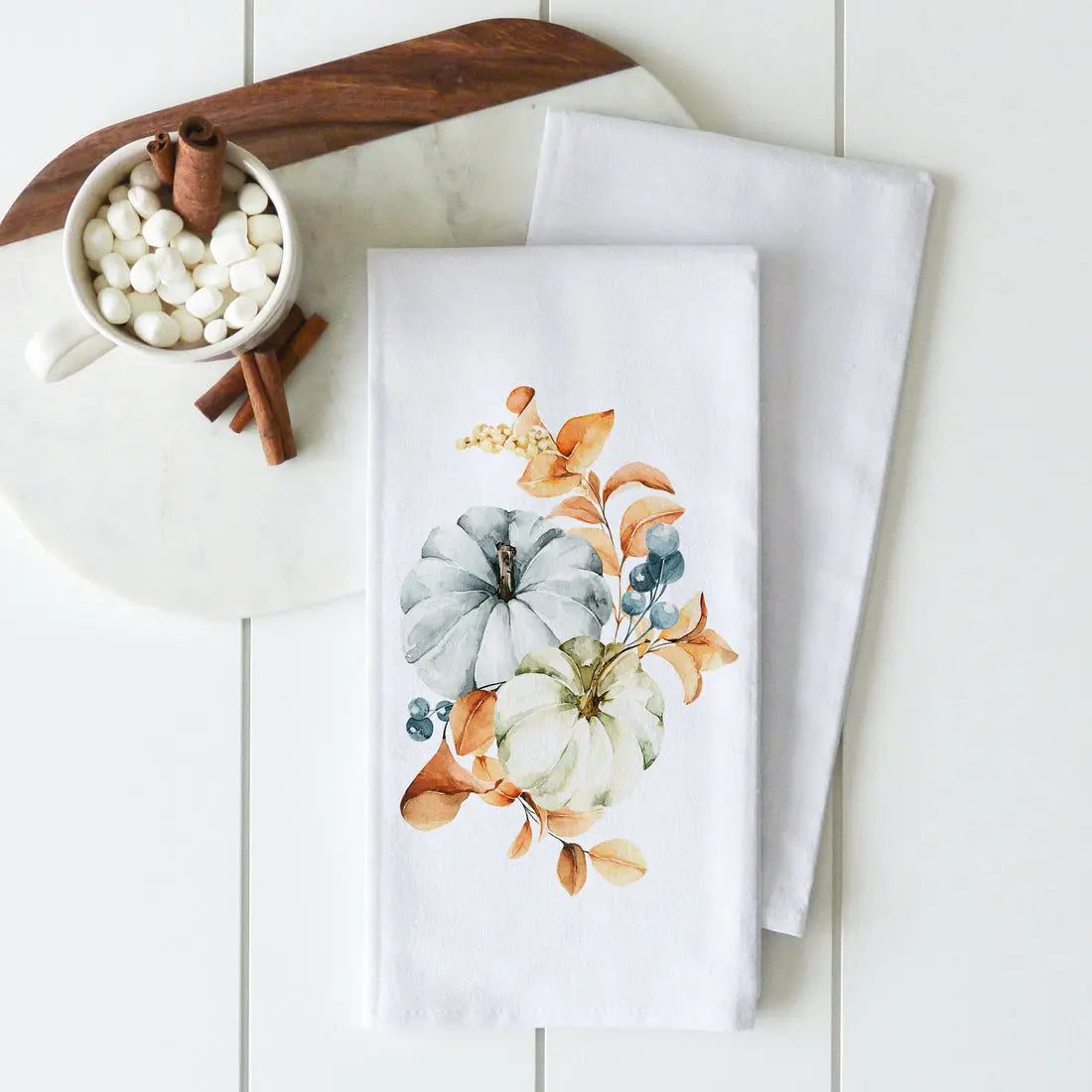 Pumpkin Floral Tea Towel Porter Lane Home