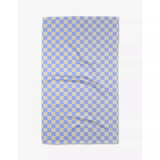 Purple Checkered Picnic Geometry Kitchen Tea Towel
