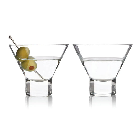 Raye Stemless Martini Glasses Viski
