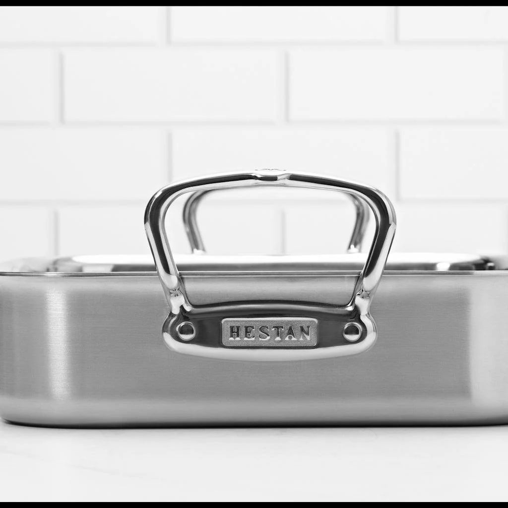 Hestan Provisions 14.5-inch Classic Clad Roaster with Rack