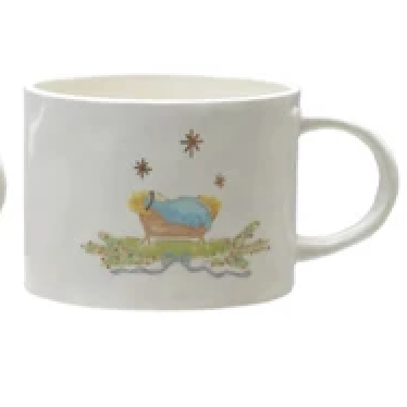 Stoneware Mug with Gold Electroplating, 4 Styles