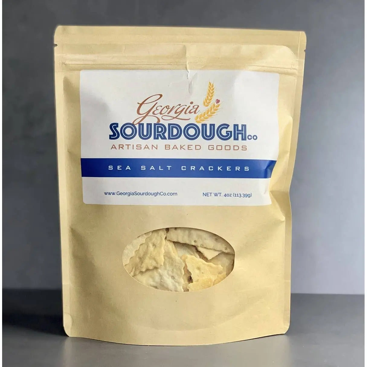 Sea Salt Crackers 2.5oz Bag Georgia Sourdough Co.