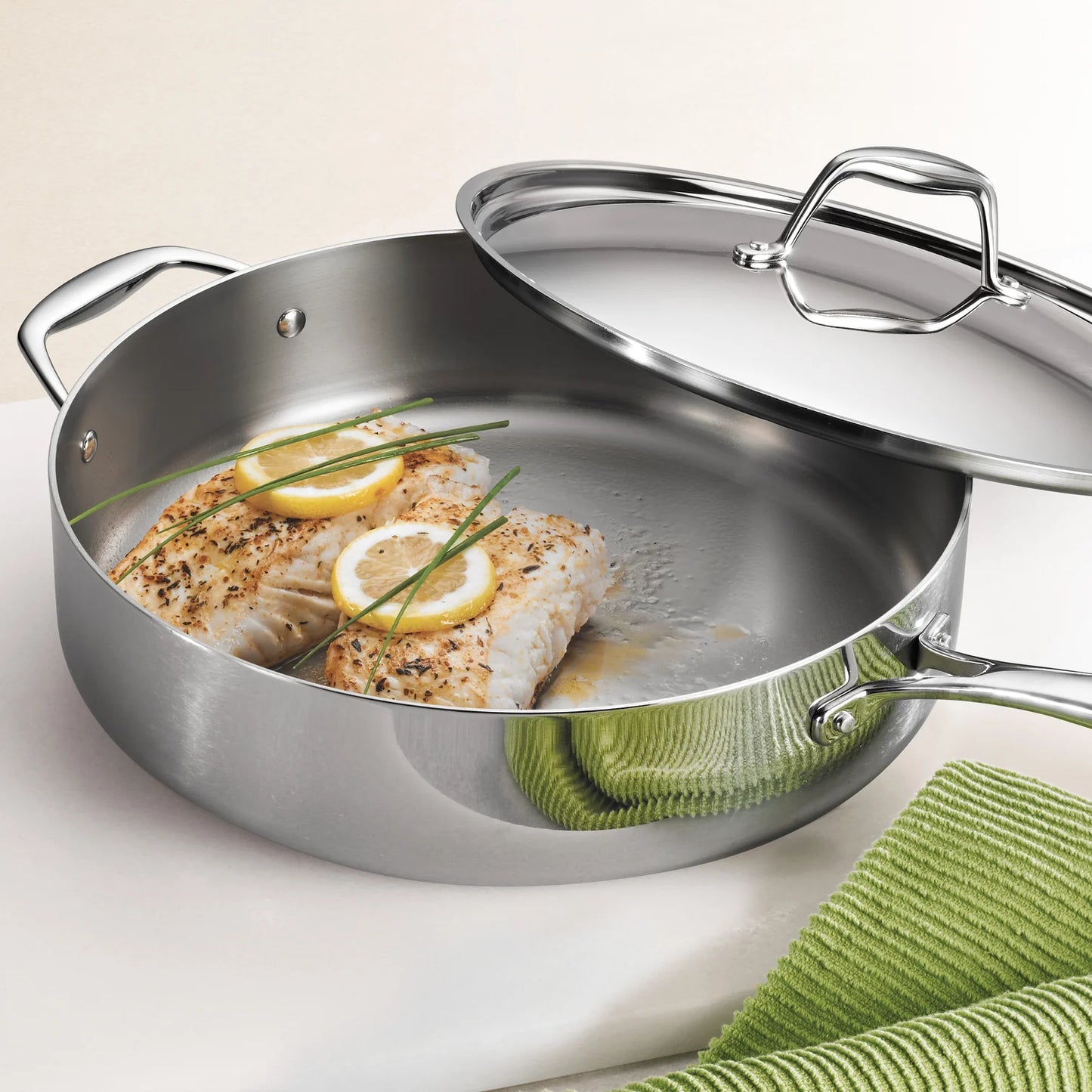 Tramontina Signature 6 Qt  Covered Deep Saute Pan