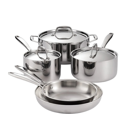 Tramontina Signature Tri-Ply Clad Stainless Steel 8 Piece Cookware Set