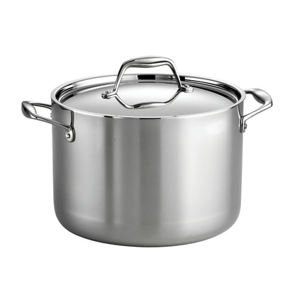 Tramontina Signature 8 Quart Tri-Ply Clad Stainless Steel Covered Stock Pot
